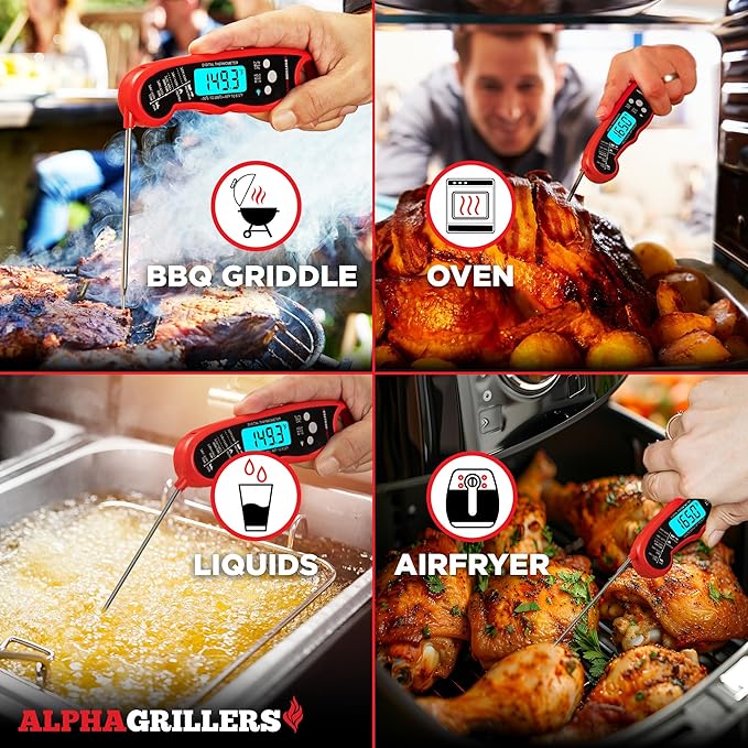 Alpha Grillers Meat Thermometer Digital 